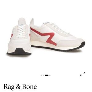 rag & bone White and Red Women's Sneakers